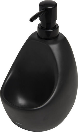 Umbra Joey Tabletop Plastic Dispenser for the Kitchen with Sponge Holder Black 600ml