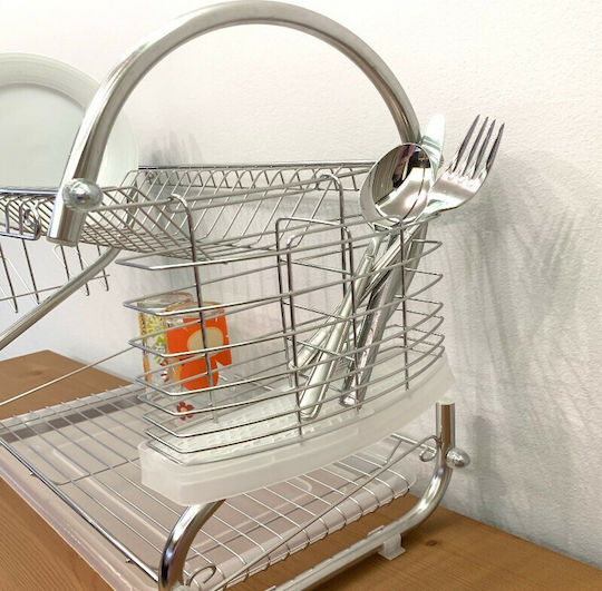 Sidirela Nova Geschirrabtropfer Inox Silber 53x23x32cm