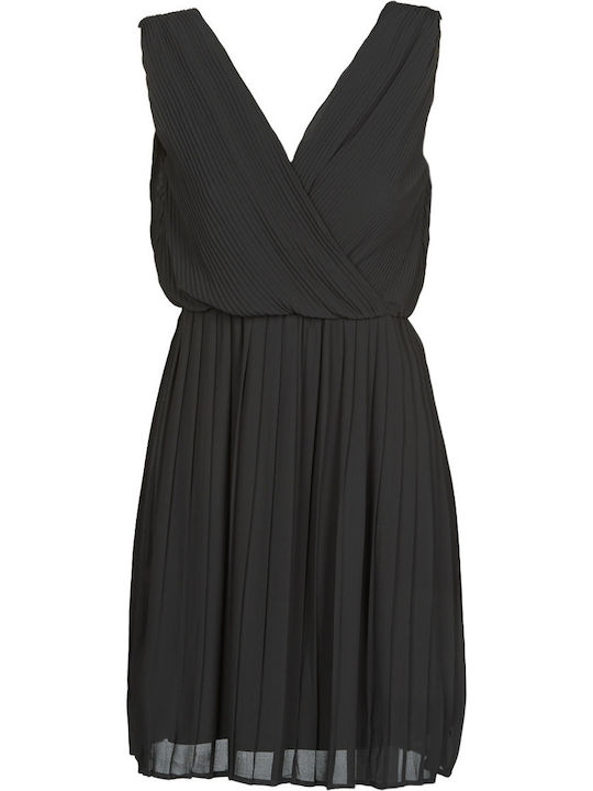Summer Mini Wrap Dress Black