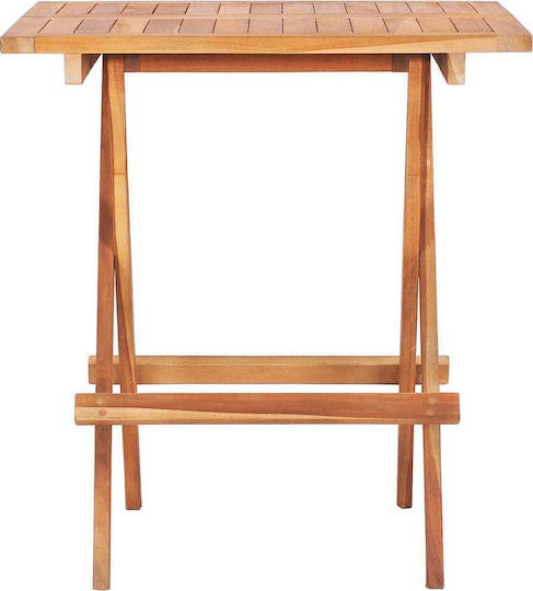 Table Foldable 60x60x65cm Brown