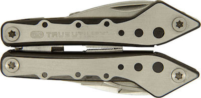 True Utility Minimulti Multi-tool Silver Total Length 7.6pcs with Blade made of Stainless Steel in Sheath