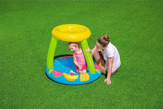 Bestway Παιδική Στρογγυλή Πισίνα Φουσκωτή 94x79εκ. Γαλάζια