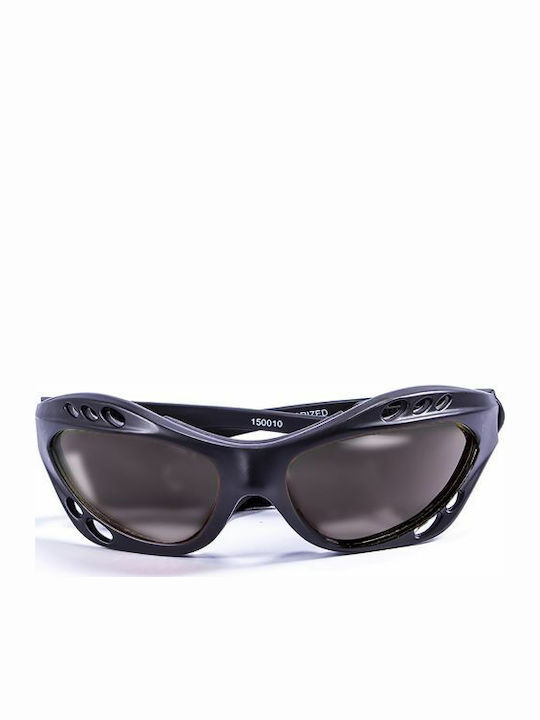 Ocean Sunglasses Cumbuco Men's Sunglasses with Black Plastic Frame and Black Polarized Lens