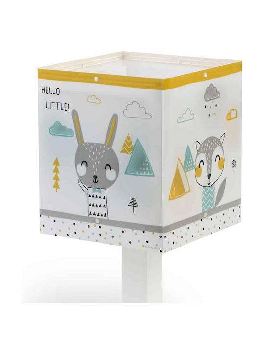 Ango Kinder Nachttischlampe Hello Little Gelb 15x15x30εκ.