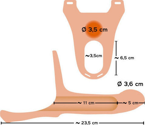 You2Toys Strap-On Silicone Sleeve Harness with Dildo 16cm in skin color