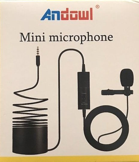 Andowl Q955S Electret Microphone Πέτου, Clip On for Camera