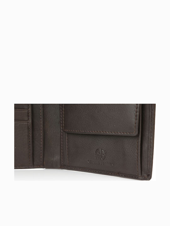 Leather Men's Wallet Classic Brown