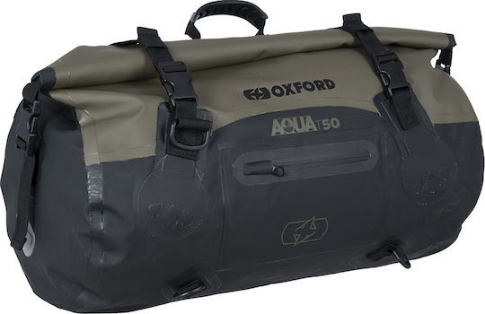 Oxford Aqua T-50 Рол Баг - Хаки/Черна Мотоциклетна Куфара 50л