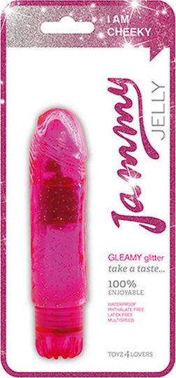 Toyz4lovers Jammy Jelly Gleamy Glitter Realistic Vibrator 13.5cm Roz