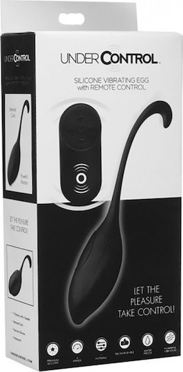 XR Under Control Silicone Vibrating Egg with Remote Control Mini Δονητής Egg με Απομακρυσμένο Έλεγχο 17cm Black