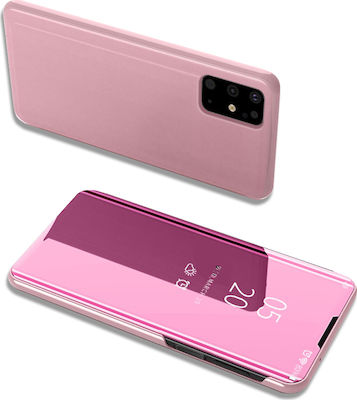 Hurtel Clear View Buchen Sie Kunststoff Rose Gold (Galaxy S20+)