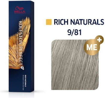 Wella Koleston Perfect Me+ Rich Naturals Hair Dye 9/81 Blonde Very Light Pearl Sandre 60ml