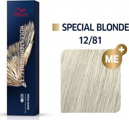 Wella Koleston Perfect Me+ Special Blonde Βαφή Μαλλιών 12/81 Ξανθό Περλέ Σαντρέ 60ml