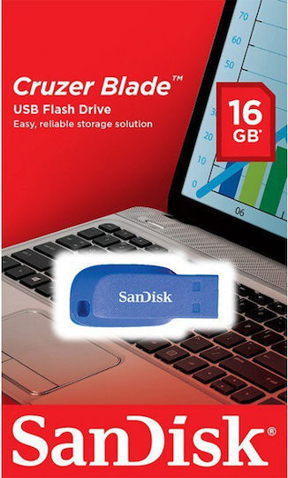 Sandisk Cruzer Blade 16GB USB 2.0 Stick Blue