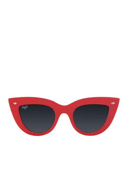 OJO Sunglasses Cat Eye Oje Sonnenbrillen Κόκκινα mit Kunststoff Gestell OJO Sunglasses Cat Eye Oje Sonnenbrillen Κόκκινα mit Kunststoff Gestell