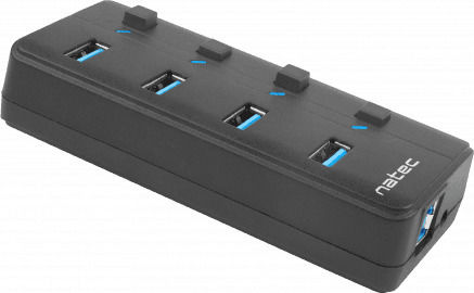 Natec Mantis Hub 4 Θυρών USB 3.0 με σύνδεση USB-A