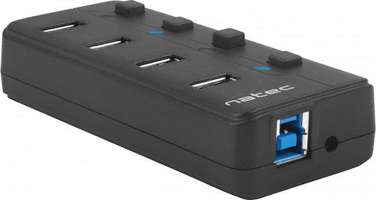 Natec Mantis Hub 4 Θυρών USB 3.0 με σύνδεση USB-A
