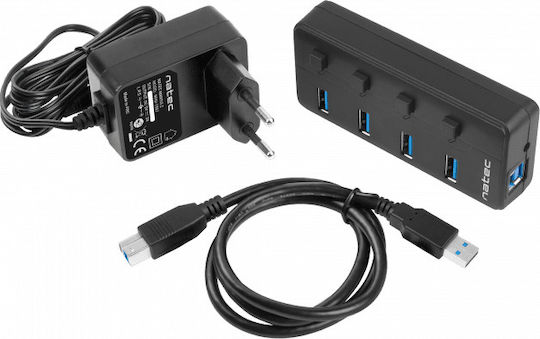 Natec Mantis Hub 4 Θυρών USB 3.0 με σύνδεση USB-A