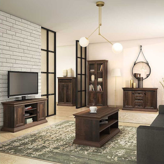 Μπουφές Mozart Holz mit Schubladen Walnut 121x40x76cm