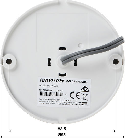 Hikvision DS-2CE56D0T-IRMMF CCTV Surveillance Camera Full HD 1080p Waterproof with Lens 2.8mm