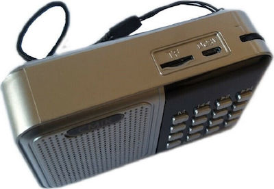 CMiK MK-140 Radio de buzunar Reîncărcabil cu USB Argint