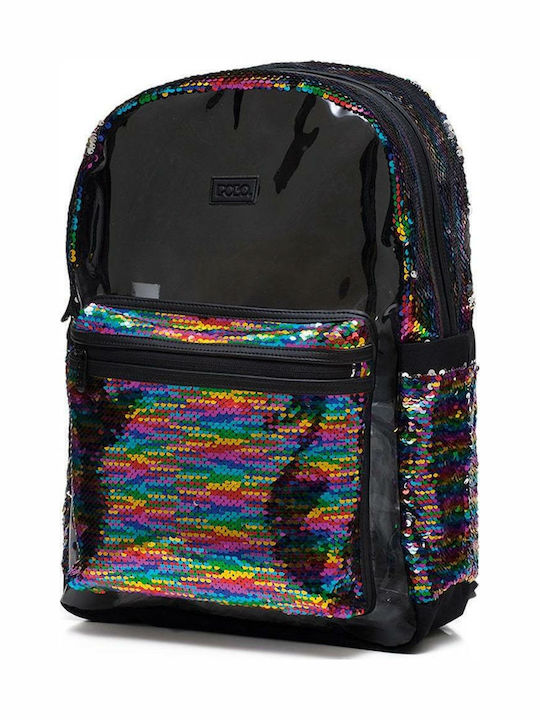 Polo Queenox Παιδική Τσάντα Πλάτης Μαύρη 32x20x43εκ.