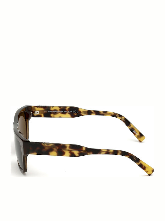 Zegna Unisex Sunglasses with Brown Frame and Brown Lens EZ0088 51J