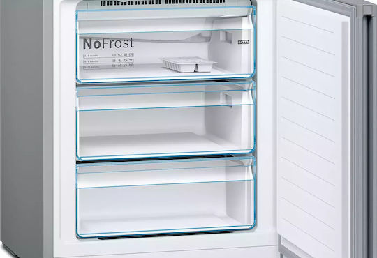 Bosch Kühl-Gefrierkombination 438Es Total NoFrost H203xB70xT67cm. Metal Look KGN49XLEA