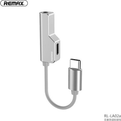 Remax USB-C male - 3.5mm / USB-C female (RL-LA02i) Silver