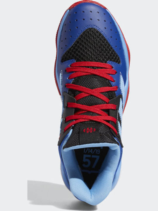 Harden Stepback Χαμηλά Μπασκετικά Παπούτσια Core Black / Team Light Blue / Collegiate Royal
