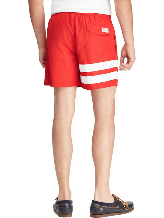 Ralph Lauren Herren Badebekleidung Shorts Rot Gestreift