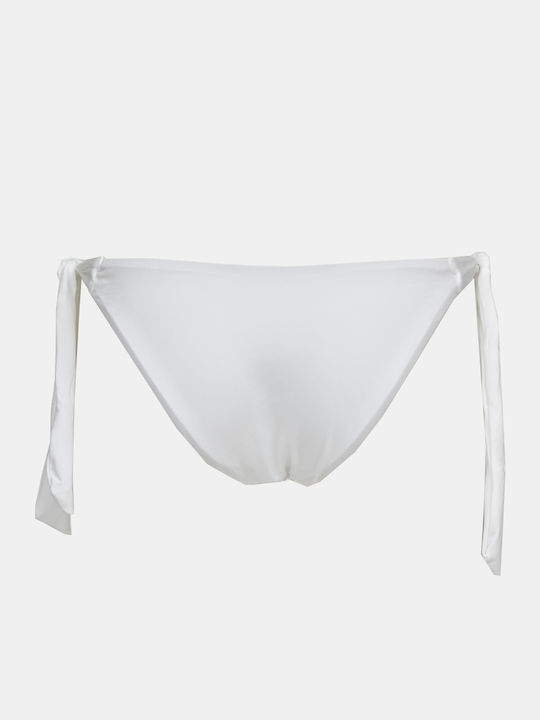 Arabella Bikini Slip mit Schnürchen Weiß