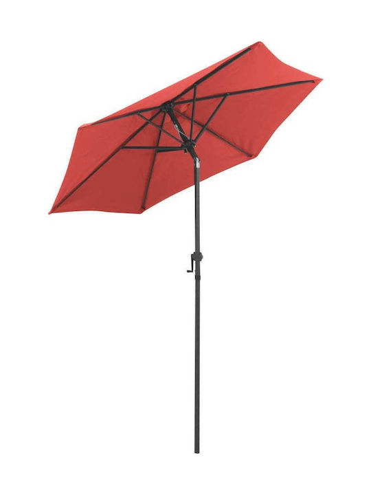 Circular Aluminum Garden Parasol Orange Diameter 2m