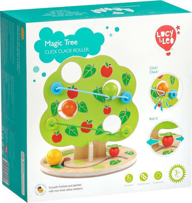 Lucy & Leo Magic Tree Click Clack Roller από Ξύλο με Ήχους για 36+ Μηνών