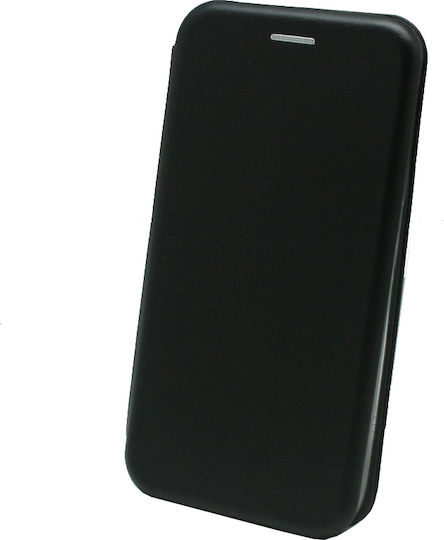 Forcell Elegance Buchen Sie Synthetisches Leder Schwarz (Galaxy A6+ 2018)
