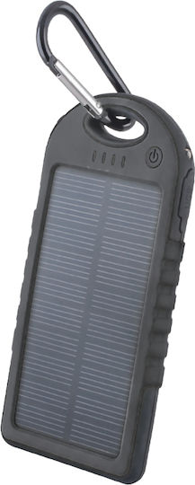 ES500 Ηλιακό Power Bank 5000mAh με 2 Θύρες USB-A Μαύρο