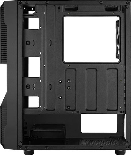 Aerocool Menace Saturn RGB Gaming Midi Tower Κουτί Υπολογιστή με Πλαϊνό Παράθυρο Μαύρο
