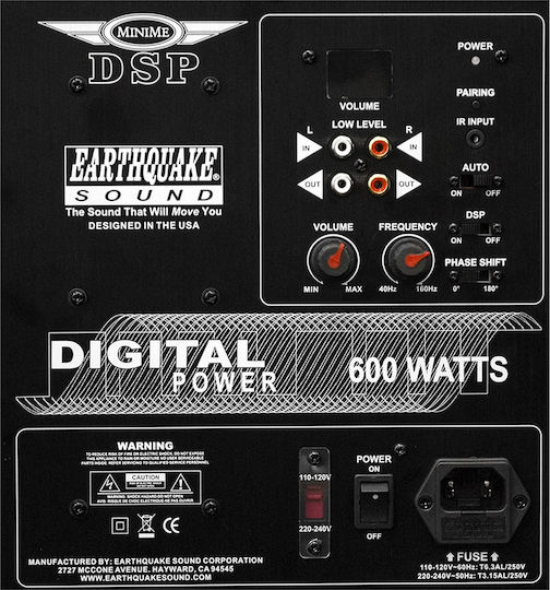 Earthquake MiniMe DSP P12 Αυτοενισχυόμενο Subwoofer με Ηχείο 12" 600W Μαύρο