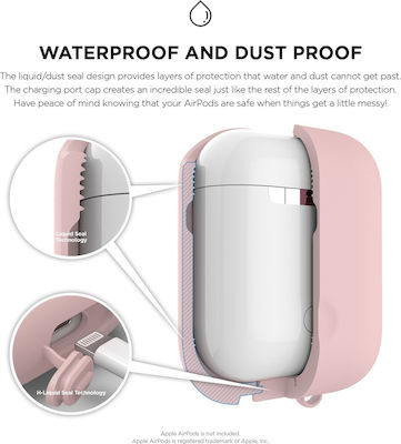 Elago Waterproof Case Silicone in Pink color for Apple AirPods 1 / AirPods 2