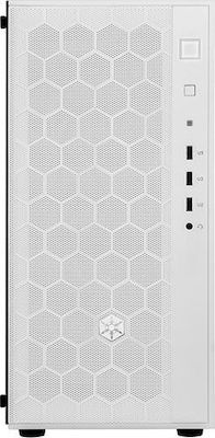 Silverstone FARA R1 Gaming Midi Tower Κουτί Υπολογιστή με Πλαϊνό Παράθυρο Λευκό