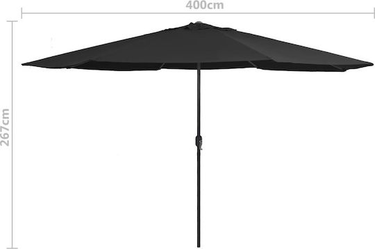 Umbrelă Rotundă Metalică Neagră Φ3.9xÎ2.47m