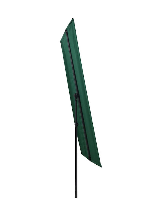 Professional Green Aluminum Squared Parasol 1.8x1.3xH2.15m