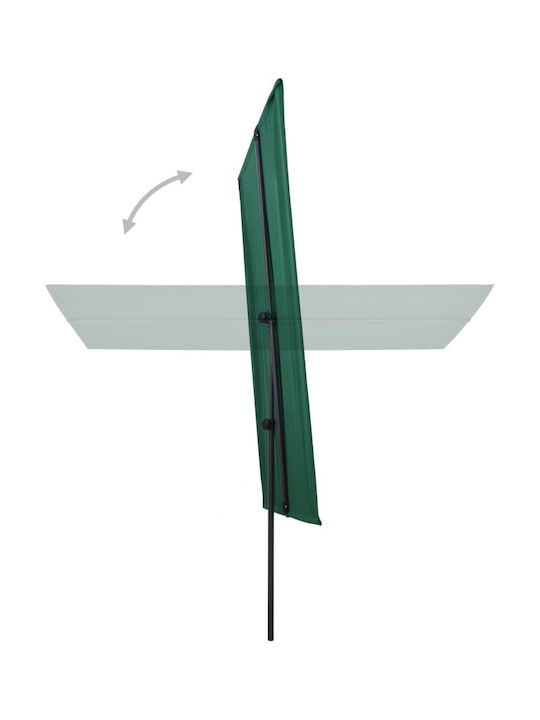 Professional Green Aluminum Squared Parasol 1.8x1.3xH2.15m