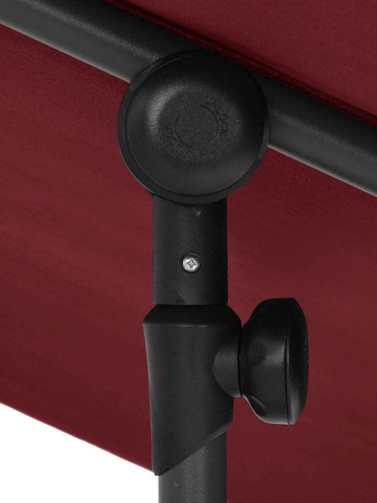 Professional Umbrella Floor Square Aluminum Burgundy with Base 1.8x1.3m 47332