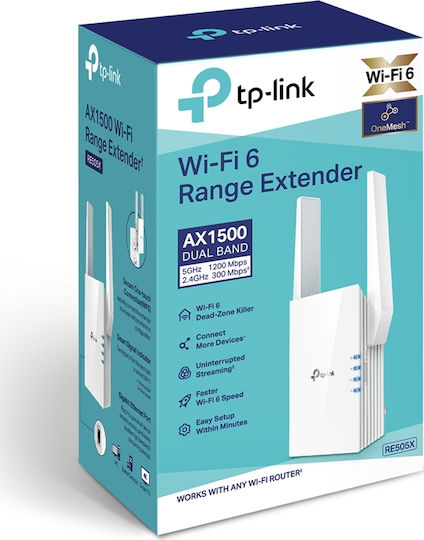 TP-LINK RE505X v1 Mesh WiFi Extender Dual Band (2.4 & 5GHz) 1500Mbps