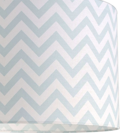 Veis Hesperis Chevron Μονόφωτο Παιδικό Φωτιστικό Κρεμαστό από Ύφασμα 60W με Υποδοχή E27 Mint 35x24cm