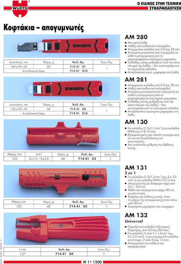 Wurth Cable Stripper Sharpener with 160mm Length AM 280