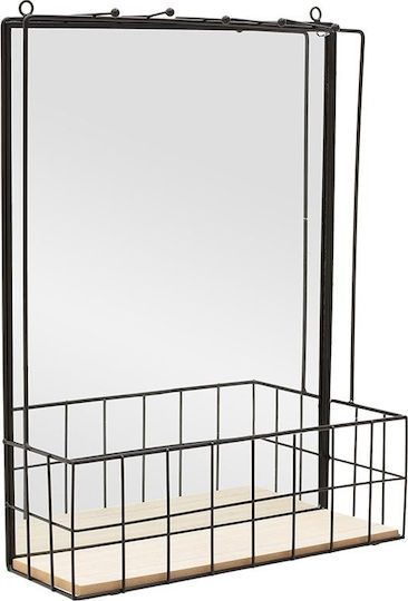 Click Rectangular Black Wall Mirror 50x37cm