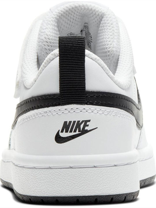 Court Court Borough Low 2 Kids Sports Shoes Basketball with Hoop & Loop Closure White