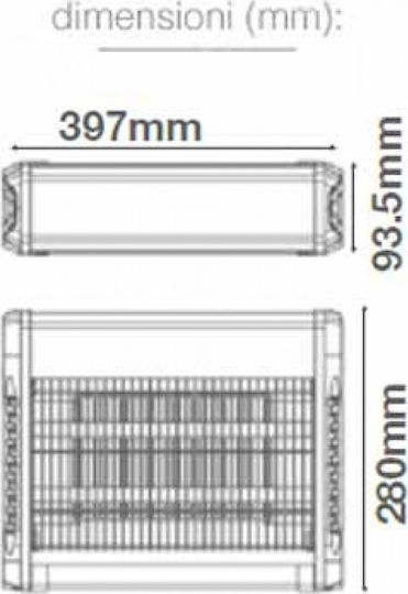 V-TAC Vt3220 Înșelătorie electrică pentru insecte 20W 80m² 11180
